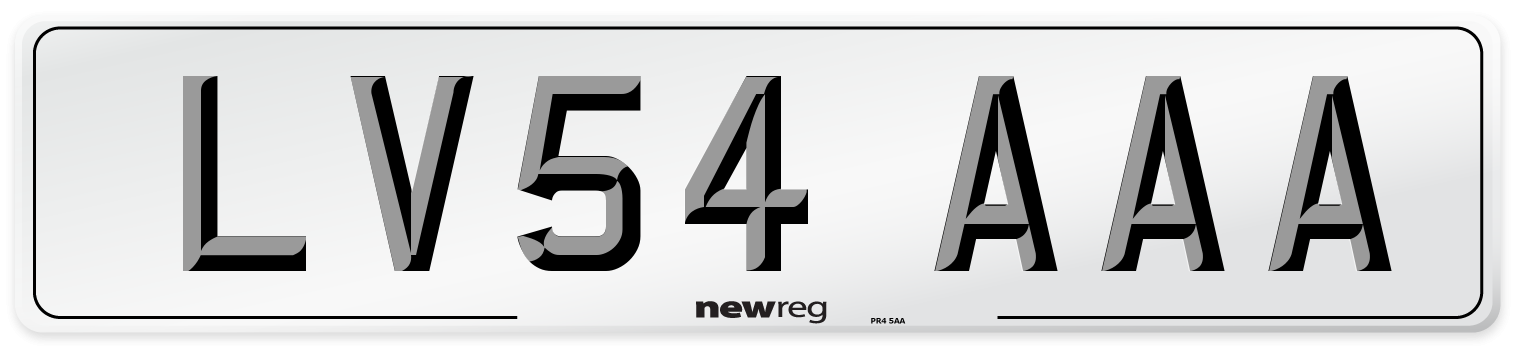 LV54 AAA Number Plate from New Reg